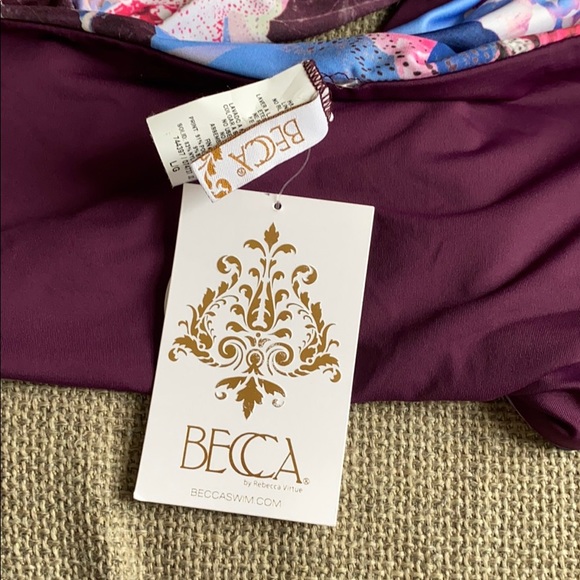 BECCA Orchid Bloom Reversible Bikini Bottoms L - Picture 11 of 12